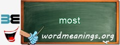 WordMeaning blackboard for most